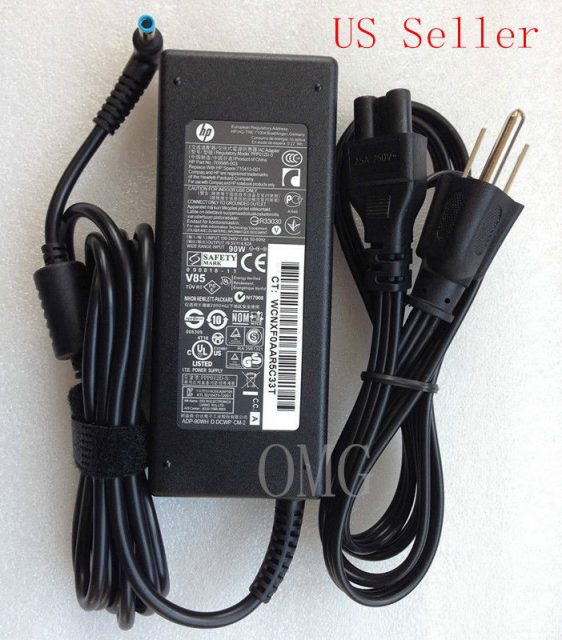 Sạc laptop HP 19.5v 4.62a 90w chân xanh